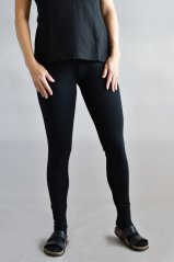 Womens cotton leggings - black