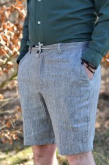 Herren-Bermudashorts aus Leinen