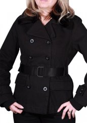 Zweireihiger Wollmantel für Damen