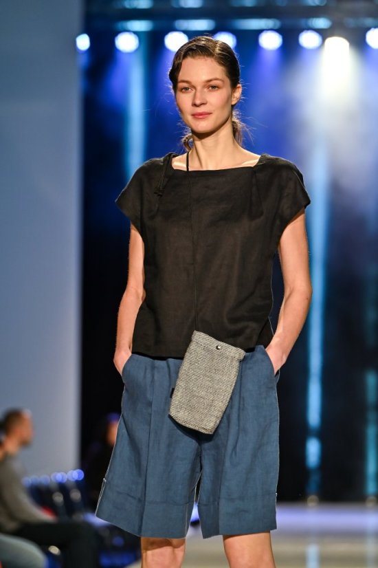 Damen-Bermudashorts aus Leinen - Größe: 40