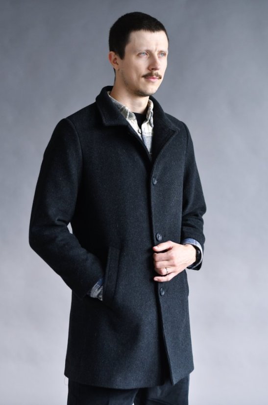 Wollmantel für Herren – verlängerte Länge