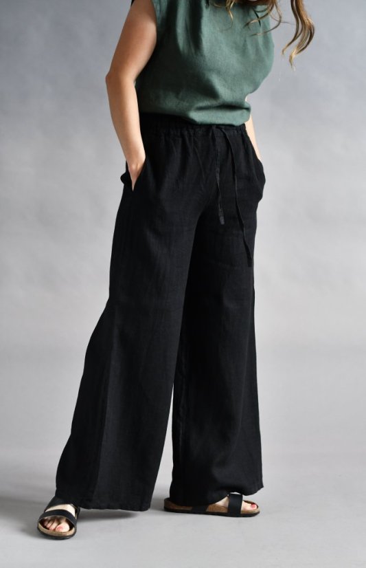 Women's long linen trousers