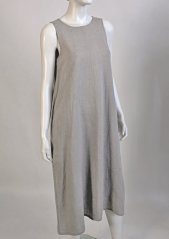 Women's long sleeveless linen dress