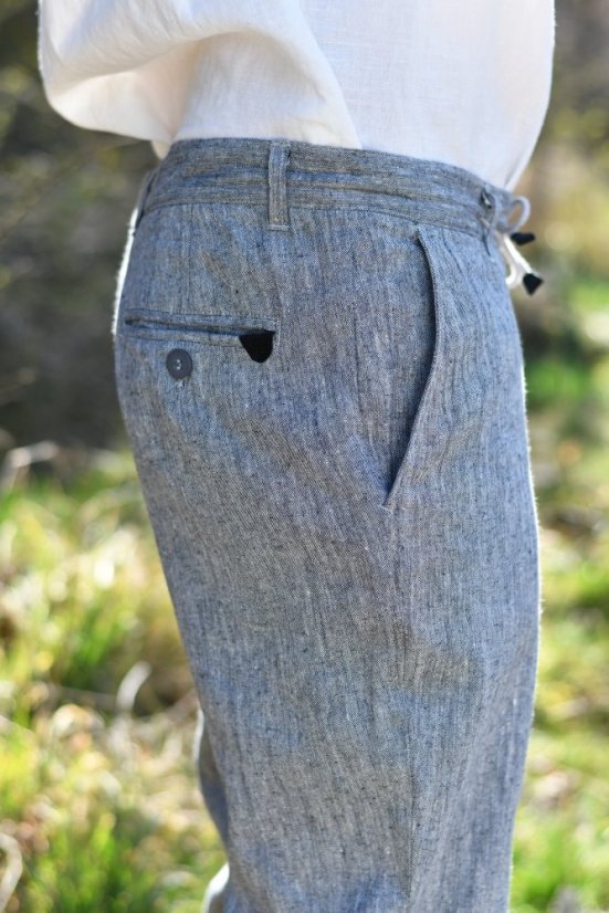 Men's linen trousers - Size: 50
