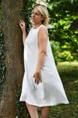 Ärmelloses Damenkleid aus Leinen
