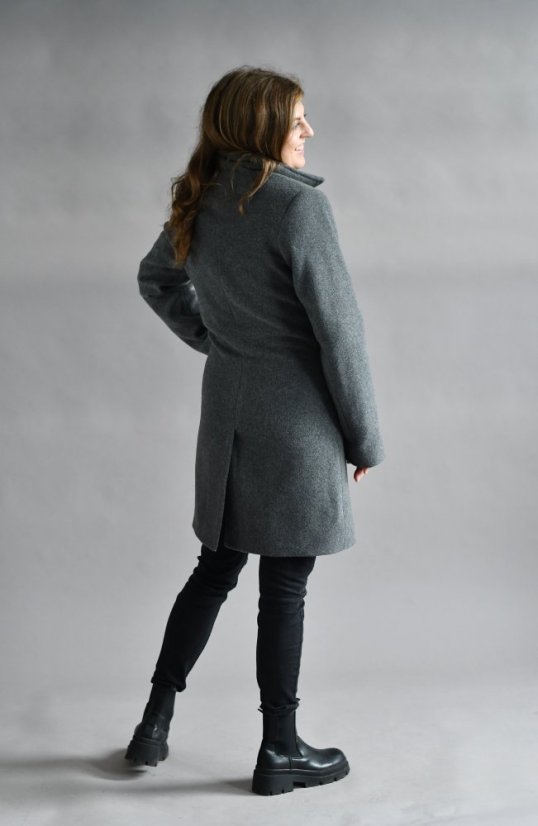 Damen-Wollmantel mit Kashmir