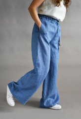 Women's long linen trousers