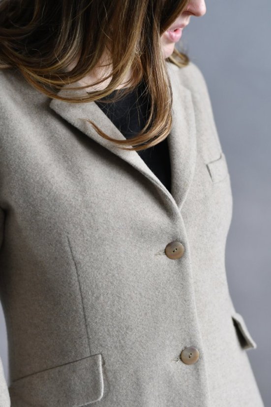 Klassischer Wollmantel für Damen mit Kaschmir