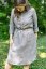 Damen-Hemdblusenkleid aus Leinen mit Krawatte