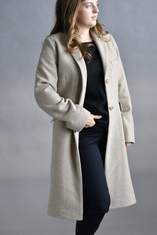 Klassischer Wollmantel für Damen mit Kaschmir
