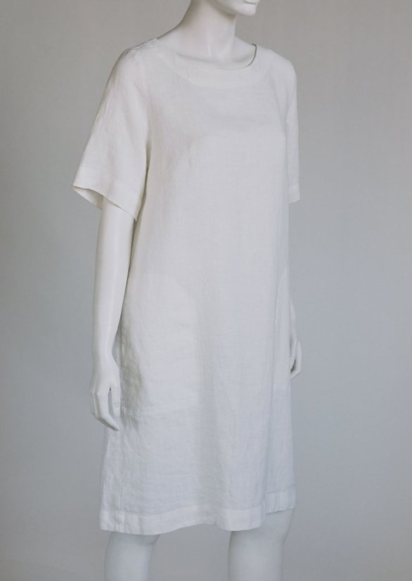 Women's A-line linen dress - Size: 42