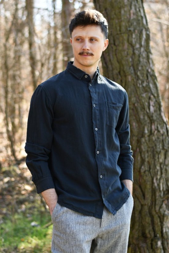 Men's linen shirt - Size: XL
