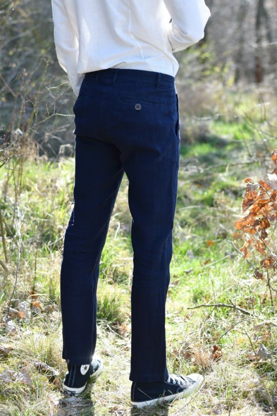 Men's linen trousers - Size: 48