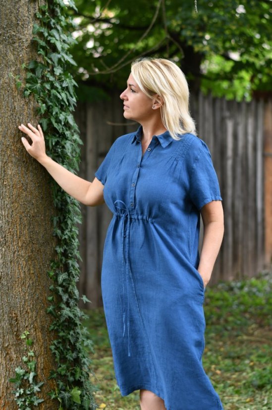 Damen-Hemdkleid aus Leinen