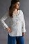 Women's linen shirt with a neckline - Size: 36