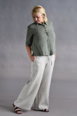 Women's long linen trousers