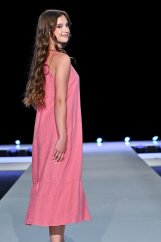 Women's linen dress with frill