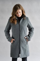Damen-Wollmantel mit Kashmir