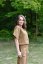 Lněná halenka oversize - skořicově hnědá