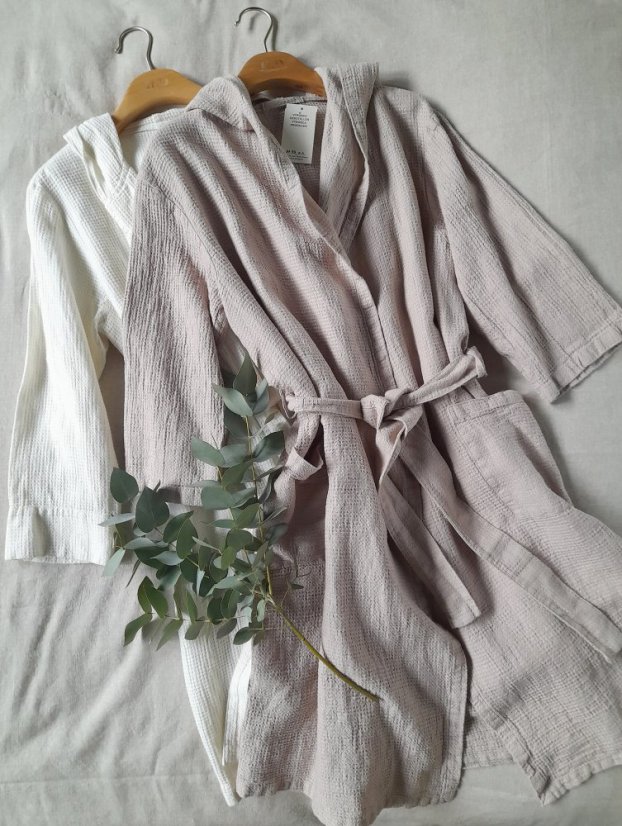 Unisex-Bademantel aus Leinen