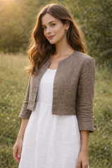 Damen-Bolero aus Leinen