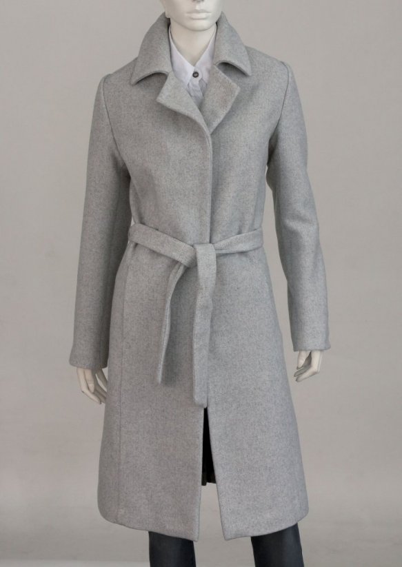 Women's woolen wrap coat