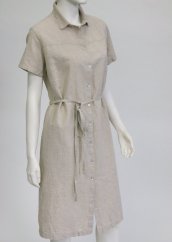 Women's linen all-over dress with tie