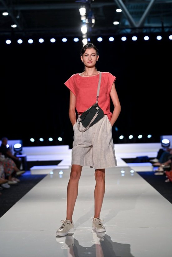 Damen-Bermudashorts aus Leinen - Größe: 36