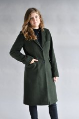 Klassischer Wollmantel für Damen mit Kaschmir