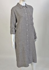 Women's long linen shirt dress