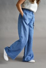 Women's long linen trousers