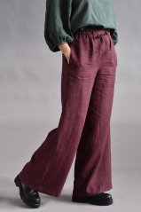 Women's long linen trousers