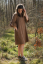 Women's linen dress with ruffle sleeves