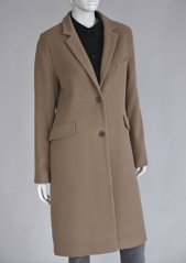 Dámský klasický vlněný kabát