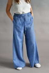 Women's long linen trousers