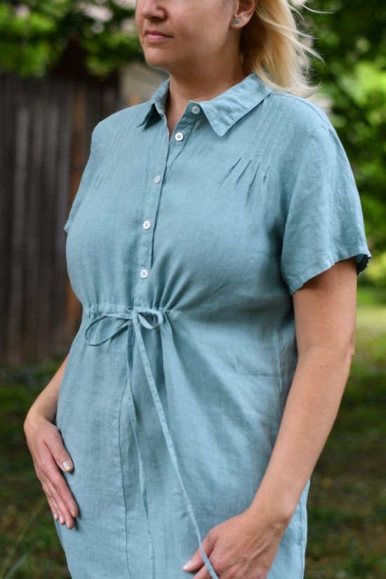 Damen-Hemdkleid aus Leinen