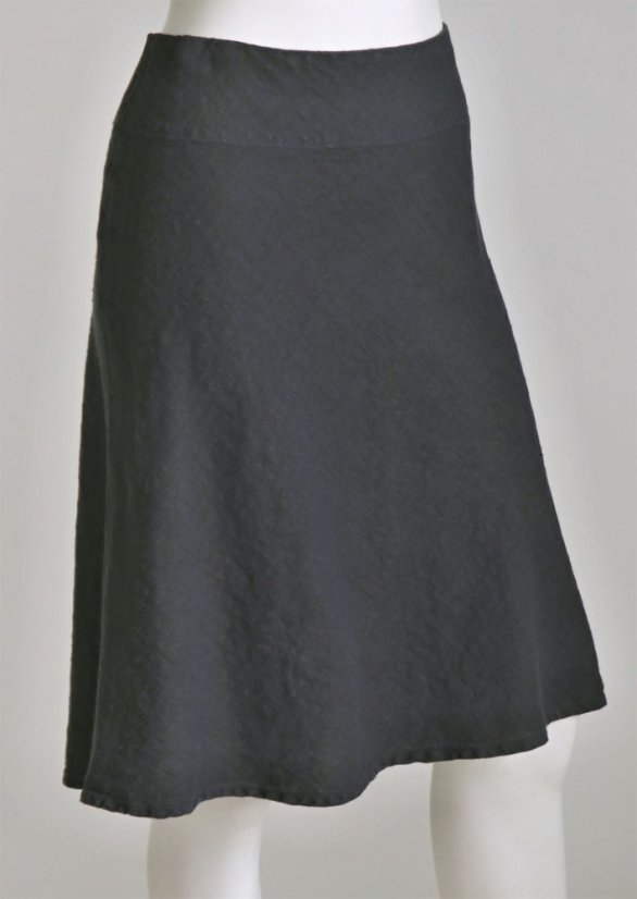 Knee length linen skirt - Size: 46