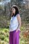 Women's sleeveless linen top - Size: 36