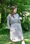 Damen-Hemdblusenkleid aus Leinen mit Krawatte