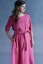 Langes Leinenkleid für Damen mit Ärmeln