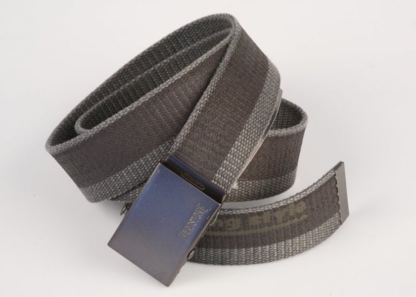 A belt - Material: 70% polyester, 30% cotton, Color: Grey, Size: 58
