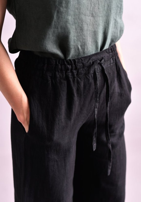Women's long linen trousers