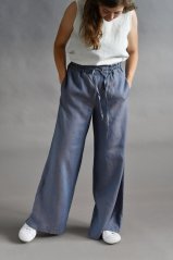 Women's long linen trousers