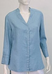 Women's linen shirt with a neckline