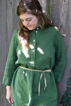 Lněné košilové šaty - Velikost - 44