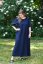 Langes Leinenkleid für Damen mit Ärmeln