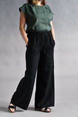Women's long linen trousers