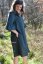Damen Leinenkleid mit Rüschenärmeln - Größe: 36