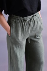 Women's long linen trousers