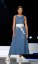 Langes ärmelloses Leinenkleid für Damen